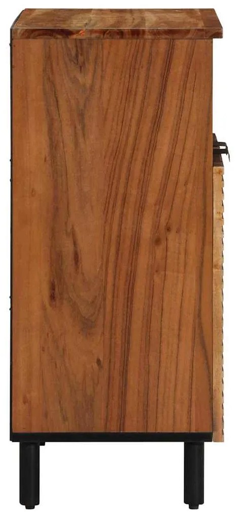 vidaXL Πλαϊνό γραφείο με ράφι Καφέ 60 x 33 x 75 cm Μασίφ ξύλο ακακίας