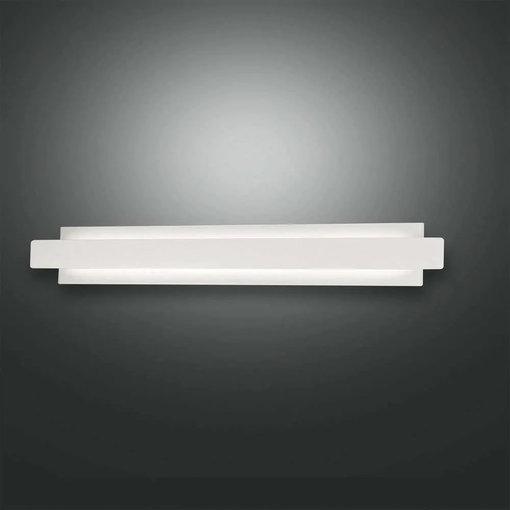 Φωτιστικό Τοίχου Led Regolo 3558-22-102 White Fabas Luce Μέταλλο,Γυαλί