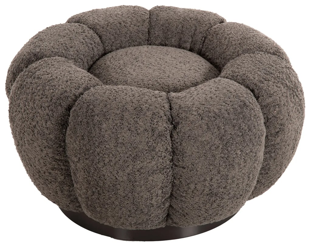 ΣΚΑΜΠΟ ΣΤΡΟΓΓΥΛΟ KRIPP HM9602.01 ΓΚΡΙ ΜΠΟΥΚΛΕ-ΜΑΥΡΗ ΜΕΤΑΛΛΙΚΗ ΒΑΣΗ Φ60x31Υεκ.