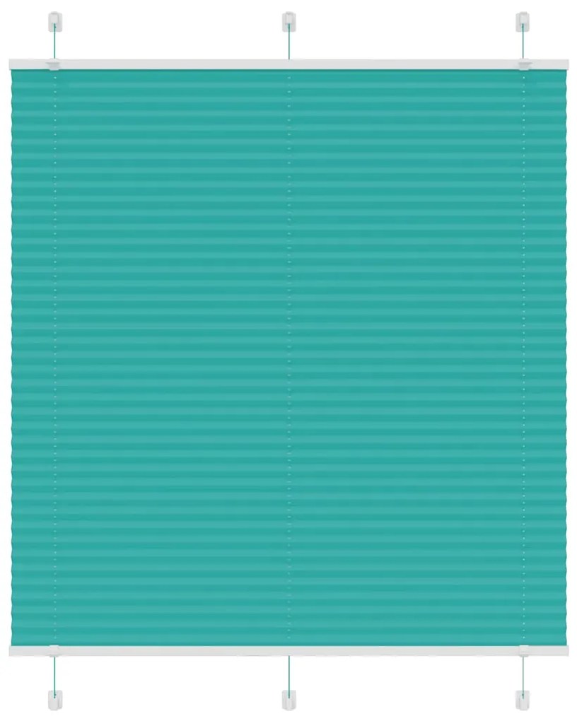 vidaXL Πλισέ περσίδα Petrol Green 120x150 cm Πλάτος υφάσματος 119,4 cm