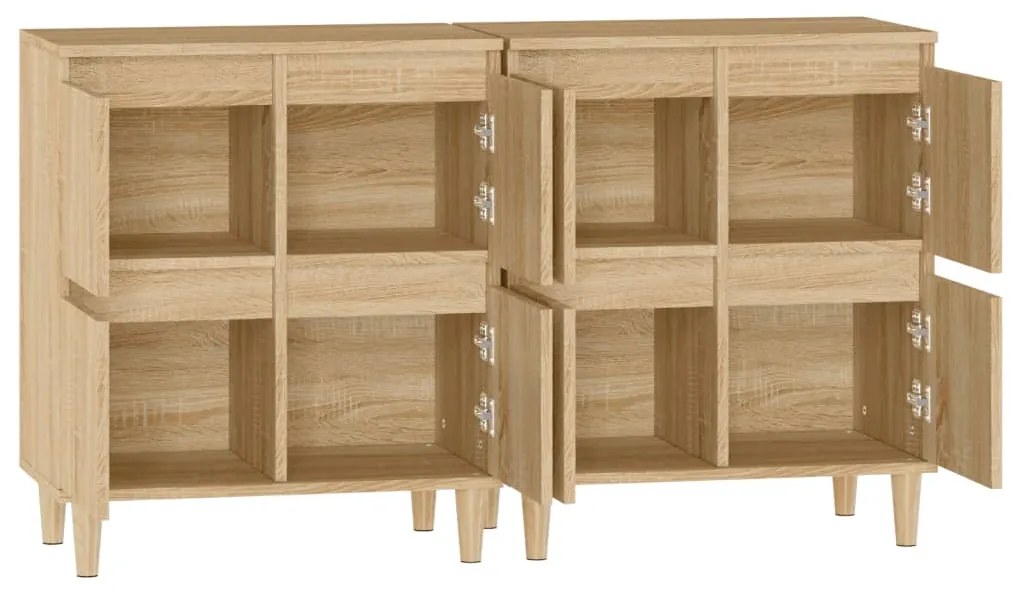 vidaXL Ντουλάπια 2 τεμ. Sonoma Δρυς 60x35x70 εκ. Επεξεργασμένο Ξύλο