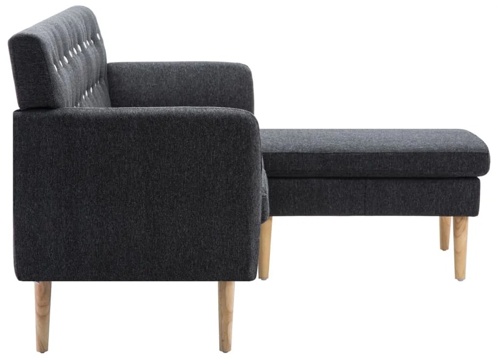 vidaXL Καναπές Γωνιακός Σκούρο Γκρι 171,5 x 138 x 81,5 εκ. Υφασμάτινος