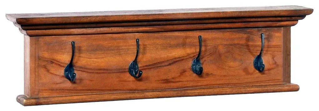 vidaXL Κρεμάστρα Τοίχου 70 x 10 x 20 εκ. από Μασίφ Ξύλο Teak