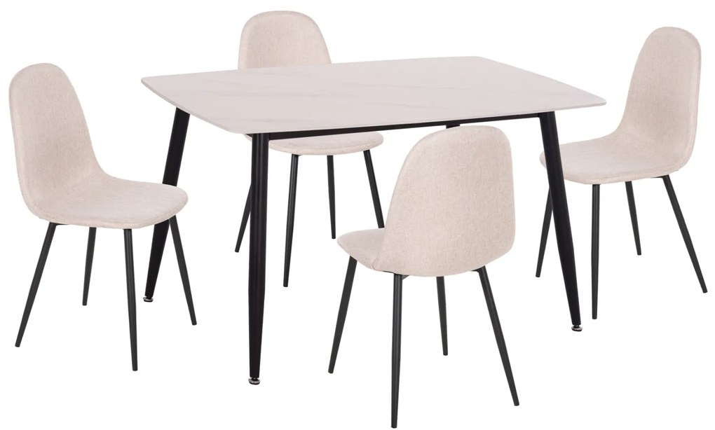 ΣΕΤ ΤΡΑΠΕΖΑΡΙΑΣ 5ΤΜΧ RAVEN HM21068.01 ΚΕΡΑΜΙΚΟ TOP ΛΕΥΚΟ ΜΑΡΜΑΡΟ--ΜΠΕΖ ΥΦΑΣΜΑ