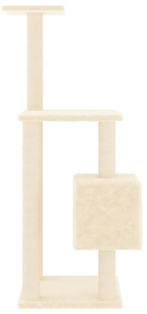 vidaXL Γατόδεντρο Κρεμ 104 εκ. με Στύλους Ξυσίματος από Σιζάλ