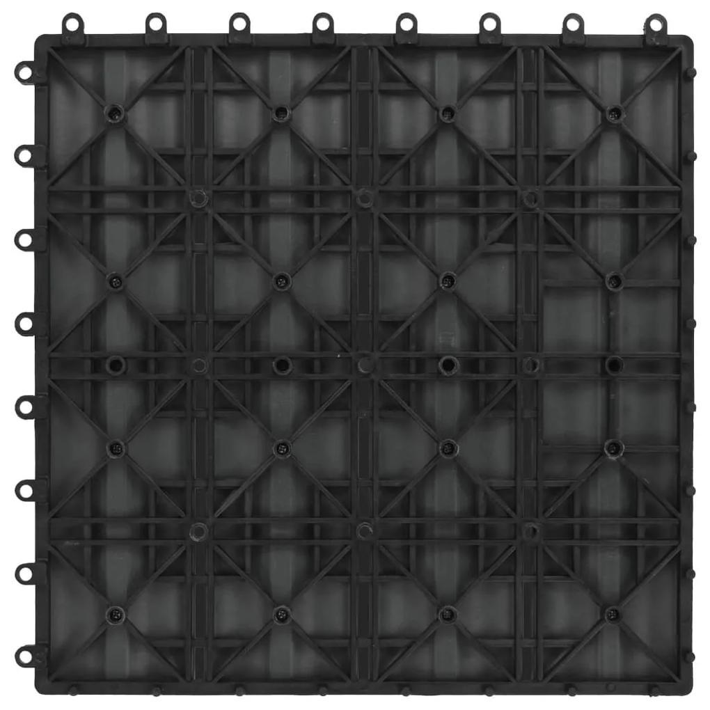 Πλακάκια Deck 11 τεμ. Ανάγλυφα Γκρι 30x30 εκ. 1 μ² WPC - Γκρι