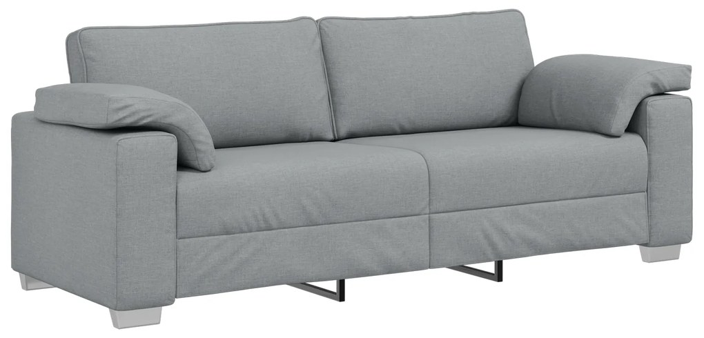 vidaXL Σετ Καναπέ με μαξιλάρι 3 pcs Γκρι 219 x 77 x 82 εκ ύφασμα
