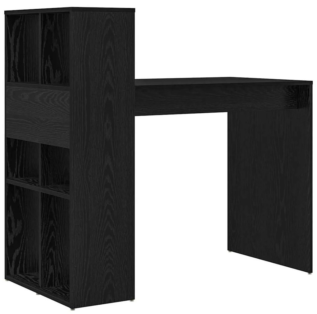 vidaXL Γραφείο Μαύρη δρυς 108 x 55 x 103.5 εκ Επεξεργασμένο ξύλο