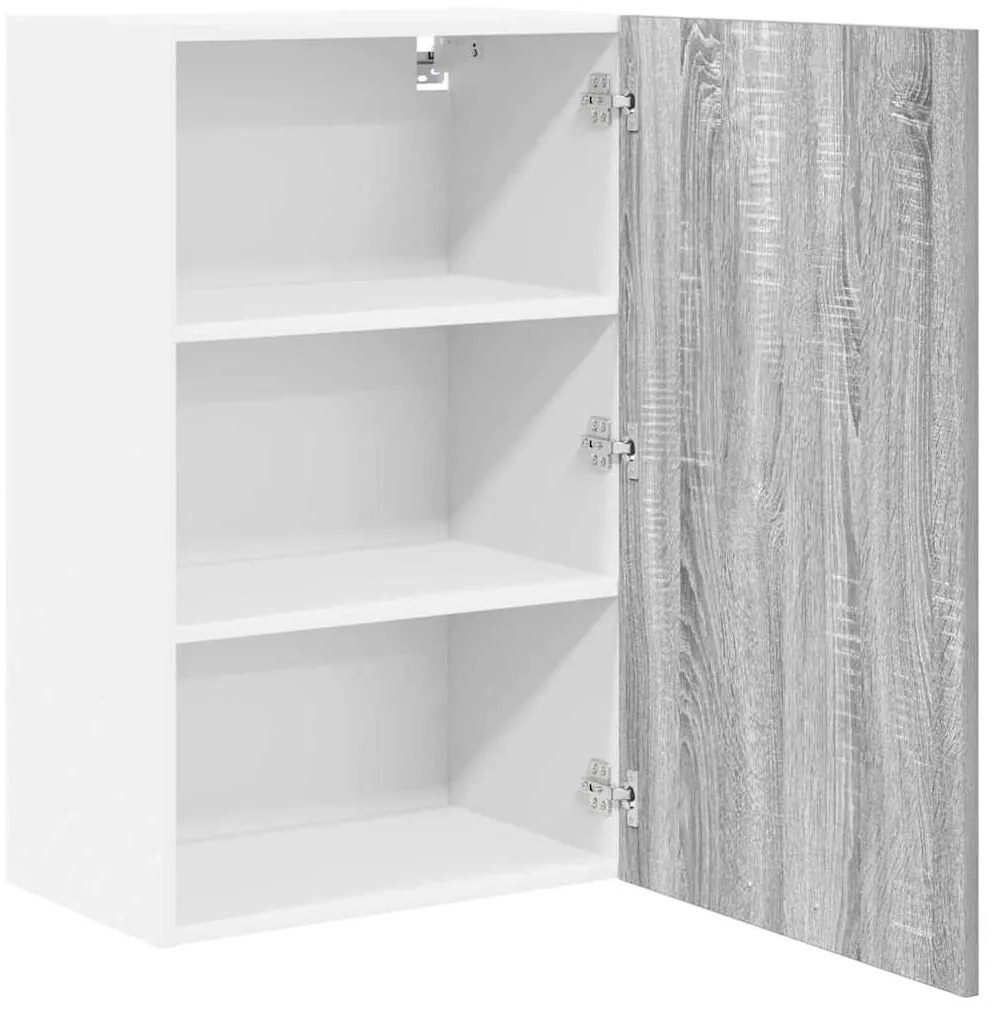 vidaXL Κρεμαστό ντουλάπι Γκρι Σομόνα και Λευκό 50 x 31 x 80 εκ.