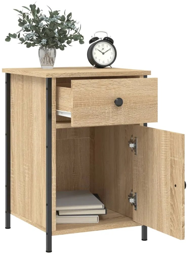 vidaXL Κομοδίνα 2 τεμ. Sonoma Δρυς 40x42x60 εκ. από Επεξεργασμένο Ξύλο