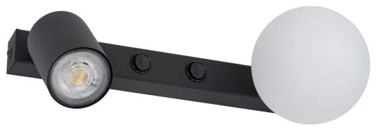 Απλίκα Φωτιστικό Τοίχου 1xGU10 1xG9 Μαύρο-Λευκό Reading Light Vox 10148 TK Lighting-10148-Μαύρο-Λευκό 10148