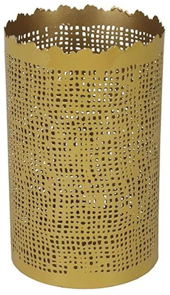 Κηροπήγιο 013.796226 Mila 13x20cm Yellow Metal
