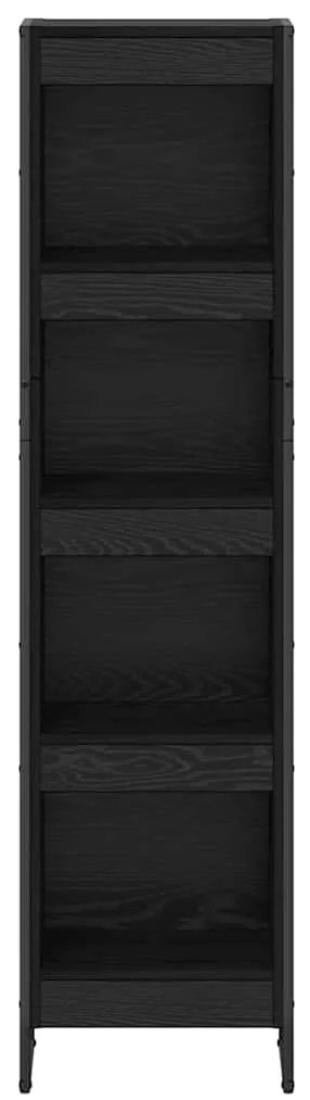 vidaXL Βιβλιοθήκη Μαύρη Οξυά 80 x 30 x 155 εκ Επεξεργασμένο ξύλο