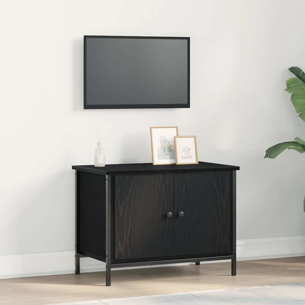 vidaXL Ντουλάπι Τηλεόρασης Μαύρη δρυς 60 x 35 x 45 εκ.