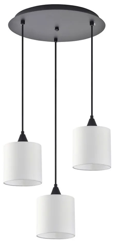 Φωτιστικό Οροφής Κρεμαστό Adept 77-9018 35x300cm 3xE27 60W White Homelighting Μέταλλο,Ύφασμα