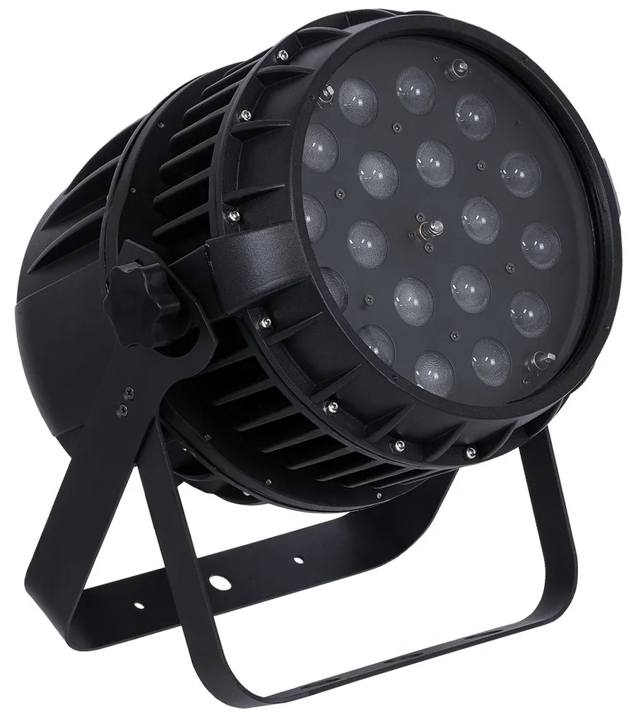 GloboStar® 51114 MINOTAUR Επαγγελματική Κεφαλή PAR DMX512 216W AC 220V-240V 4in1 BEAM - WASH - SPOT - ZOOM 8° - 60° OSRAM LED Αδιάβροχη IP65 RGBW - Μαύρο - L24.8 x W28 x H37cm