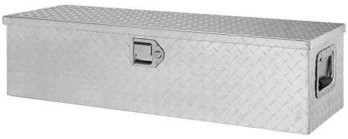 VEVOR Heavy Duty Aluminum Truck Bed Tool Box, Diamond Plate Tool Box with Side Handle and Lock Keys, Storage Tool Box Chest Box Organizer for Pickup, Truck Bed, RV, Trailer, 39&quot;x13&quot;x10&quot;, Silver