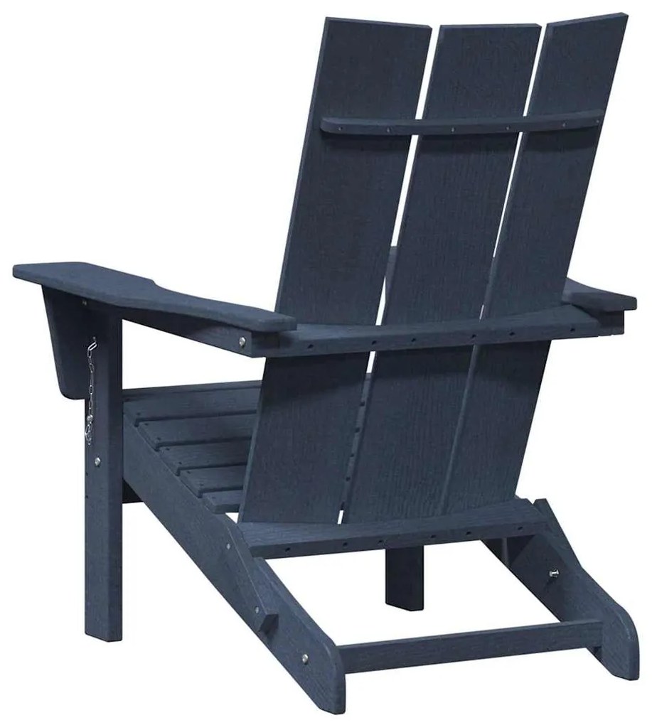 vidaXL Πτυσσόμενη Καρέκλα Adirondack Ναυτικό μπλε 74.5 x 80.5 x 90 εκ.
