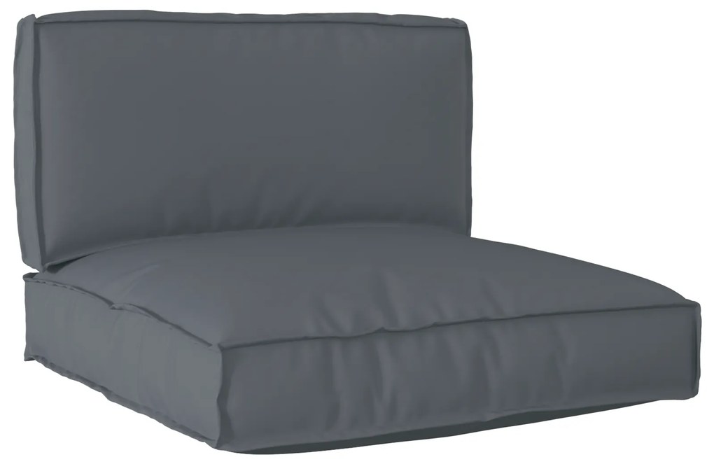 vidaXL Σετ Μαξιλαριών Πάγου 2 pcs Ανθρακί 80 x 80 x 12 cm