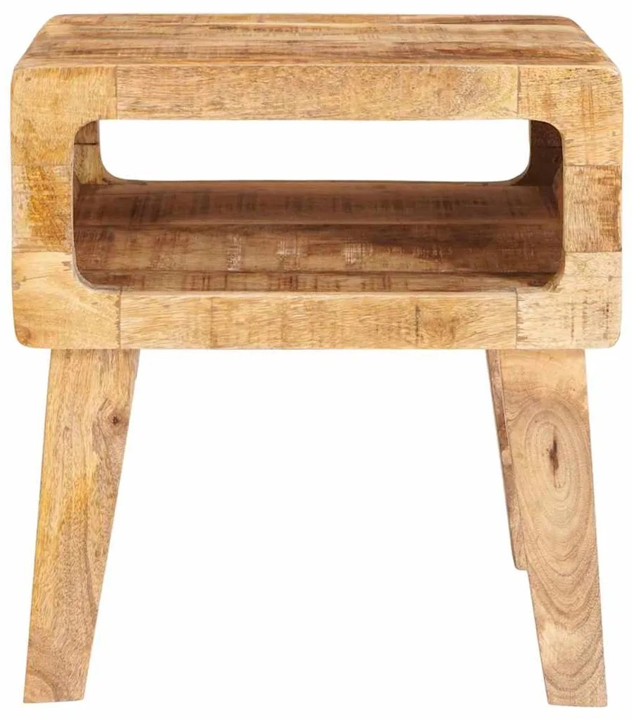 vidaXL Τραπέζια άκρης με ράφι 40 x 32 x 46 εκ Μασίφ ξύλο μάνγκο