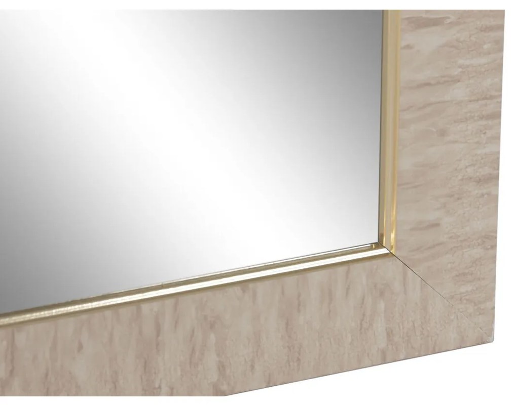 Τοίχο καθρέφτη Home ESPRIT Λευκό Καφέ Μπεζ Γκρι Σύγχρονη (4 Μονάδες)