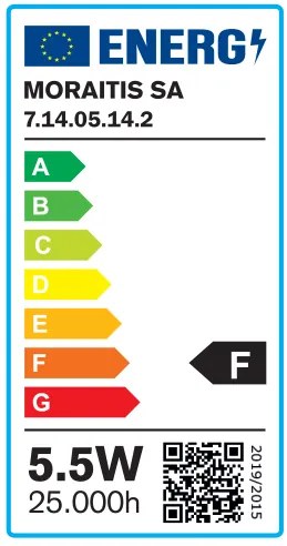 Λαμπτήρας E14 LED G45 5,5watt 4000K  Φυσικό Λευκό (7.14.05.14.2) - 7.14.05.14.2 - 1.5W - 20W - 7.14.05.14.2