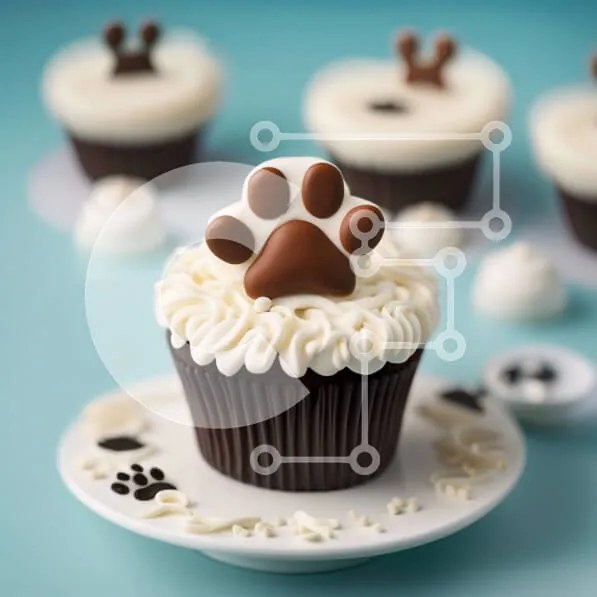 Intra Συλλεκτικό Ξύλινο Παζλ Plywood  4mm - Λαχταριστό Cupcake σοκολάτας με παγωτό με στάμπα Σε Ξύλινο Κουτί - Διαστάσεις: 10x10 cm – 25 κομμάτια