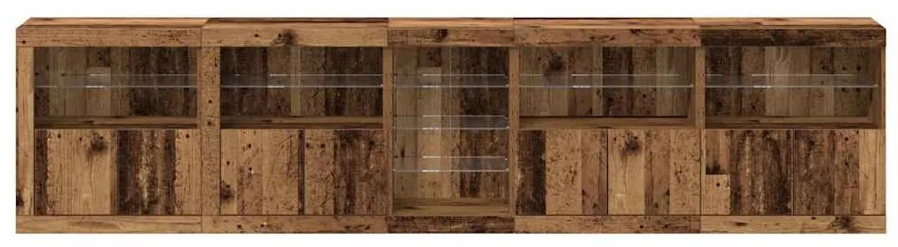 vidaXL Πλαϊνό γραφείο Παλαιό ξύλο 283 x 37 x 67 εκ Επεξεργασμένο ξύλο