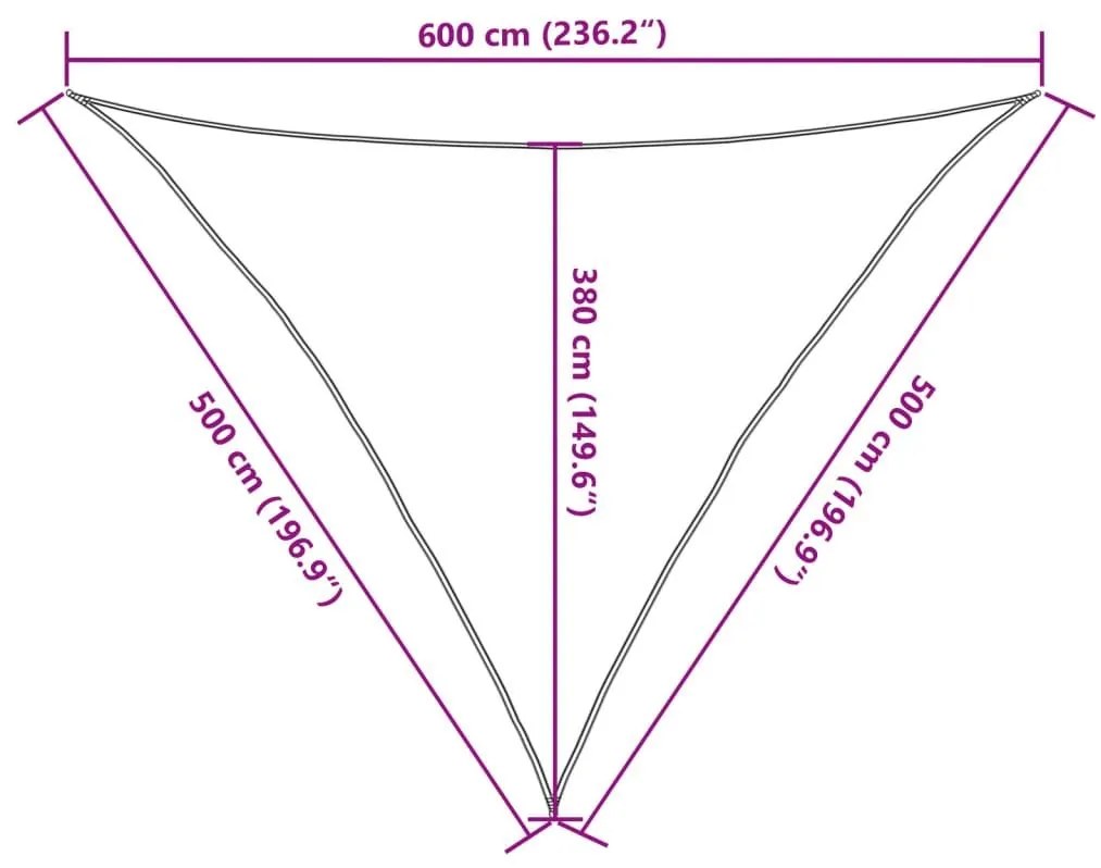 Πανί Σκίασης Καφέ 5 x 5 x 6 μ. από HDPE 160 γρ./μ² - Καφέ