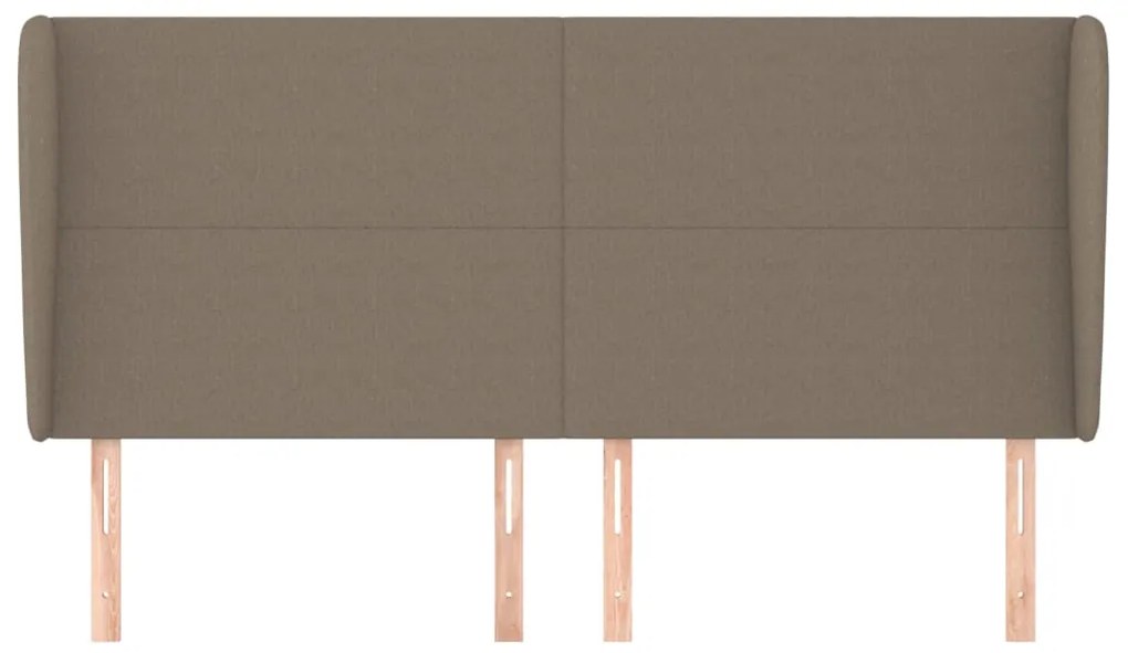 vidaXL Κεφαλάρι με Πτερύγια Taupe 203x23x118/128 εκ. Υφασμάτινο