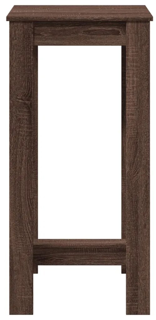 vidaXL Τραπέζι Μπαρ Καφέ Δρυς 51x50x103,5 εκ. Επεξ. Ξύλο