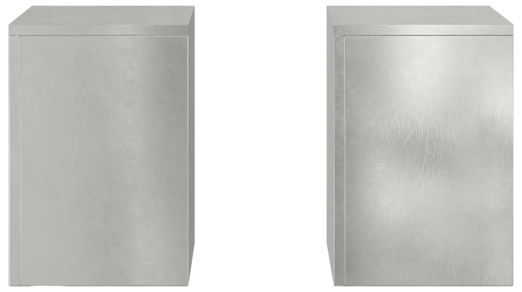 vidaXL Στήριγμα Φυτών Εξωτερικού Χώρου 2 τμχ 24x24x35 εκ Ανοξείδωτο ατσάλι