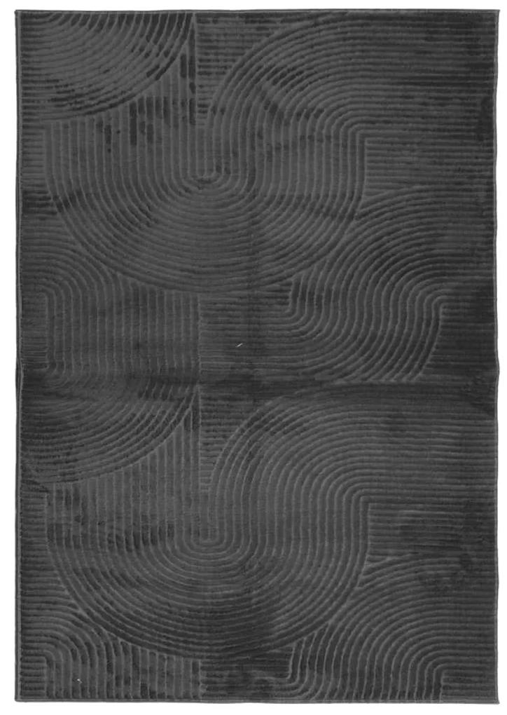 vidaXL Χαλί IZA με Κοντό Πέλος Σκανδιναβική Όψη Ανθρακί 120x170 εκ.
