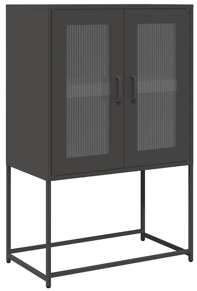 vidaXL Highboard Μαύρο 68x39x107 cm Ατσάλι