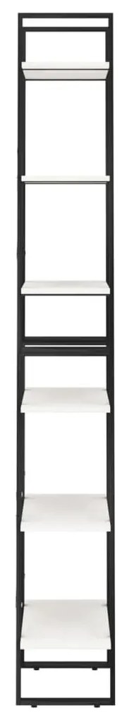 vidaXL Ράφι Αποθήκευσης Λευκό 60 x 30 x 210 εκ από Μασίφ Ξύλο Πεύκου