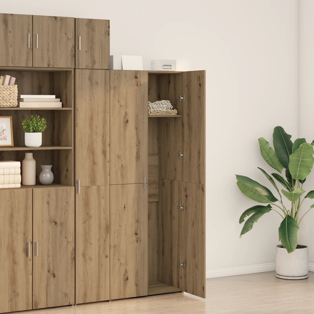 vidaXL Ψηλός μπουφές Artisan Oak 70x42.5x185 εκ. Μηχανικά επεξεργασμένο ξύλο