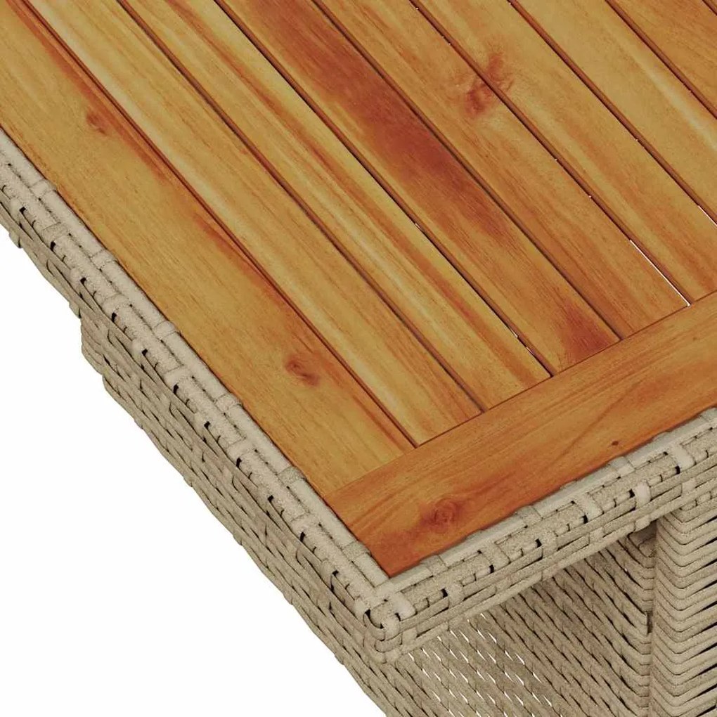 vidaXL Σέτ φαγητού για κήπο με μαξιλάρι 8 pcs Μπεζ και Κρέμα