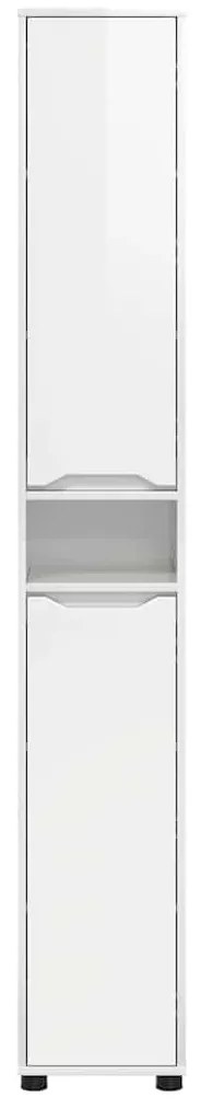 vidaXL Ντουλάπι Μπάνιου Υψηλής γυαλάδας λευκό 30,5 x 30 x 195 εκ