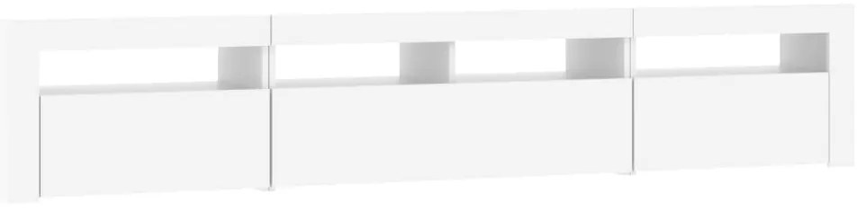 vidaXL Έπιπλο Τηλεόρασης με LED Λευκό 210x35x40 εκ.