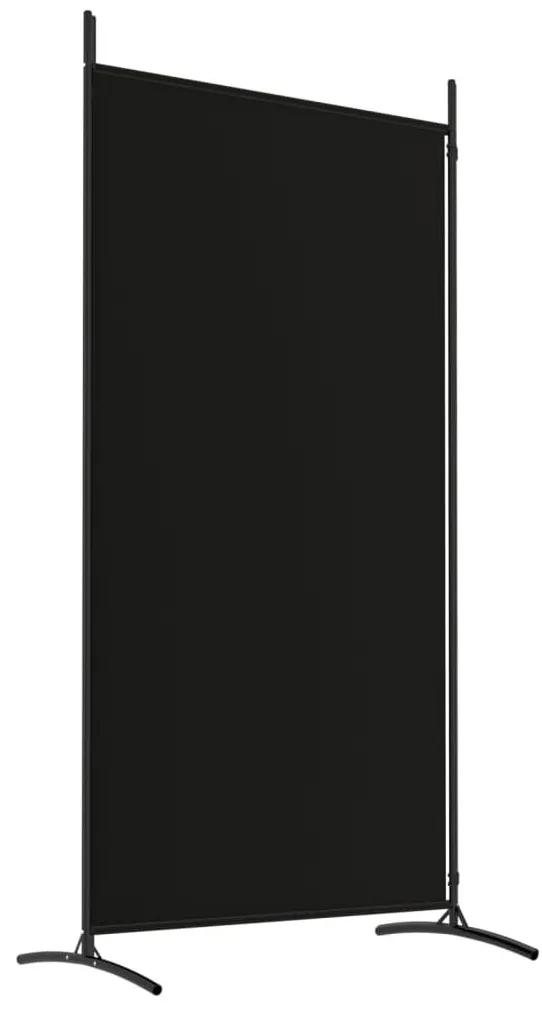 Διαχωριστικό Δωματίου με 2 Πάνελ Μαύρο 175x180 εκ. από Ύφασμα - Μαύρο