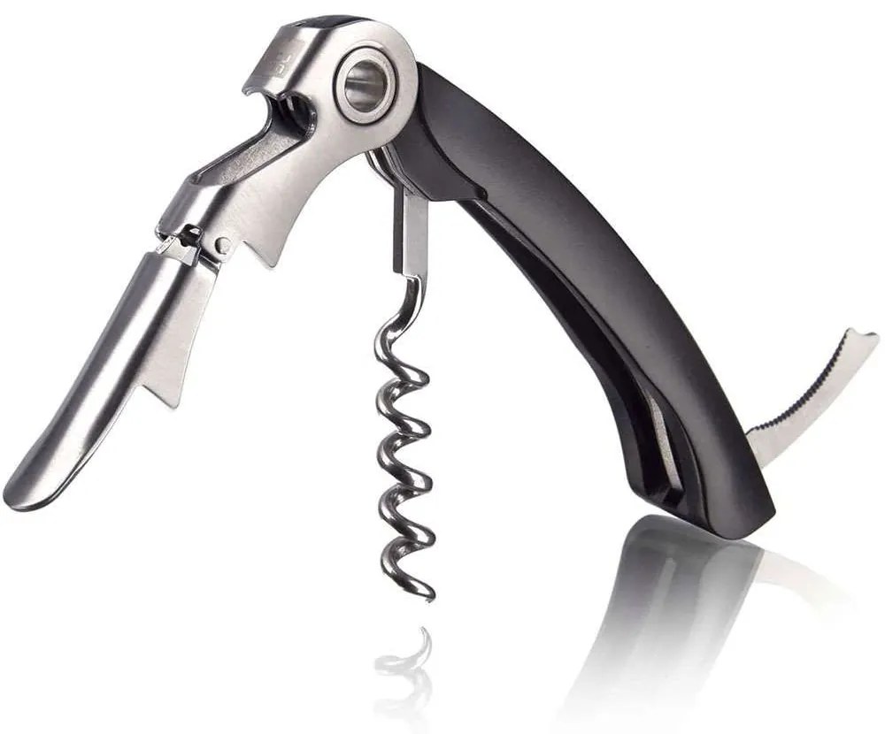 Ανοιχτήρι - Τιρμπουσόν Corkscrew 68514606 9,5x19x2,2cm Inox-Black Vacu Vin Ανοξείδωτο Ατσάλι