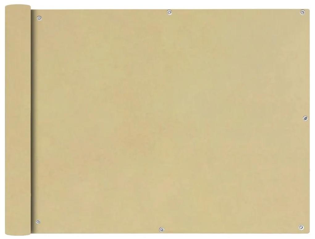 Διαχωριστικό Βεράντας Μπεζ 90 x 600 εκ. από Ύφασμα Oxford - Μπεζ