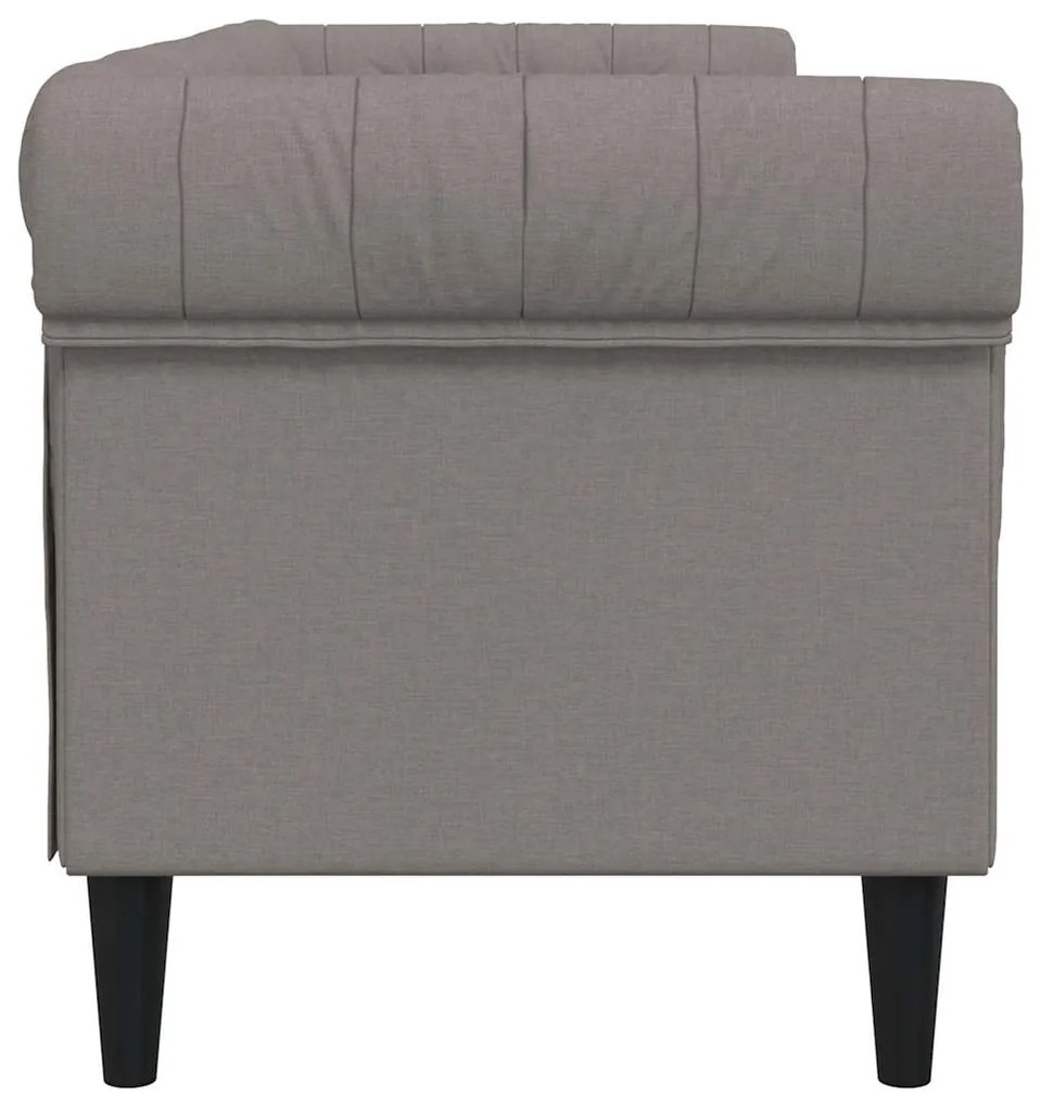 vidaXL Καναπές Τριθέσιος Chesterfield Taupe Υφασμάτινος