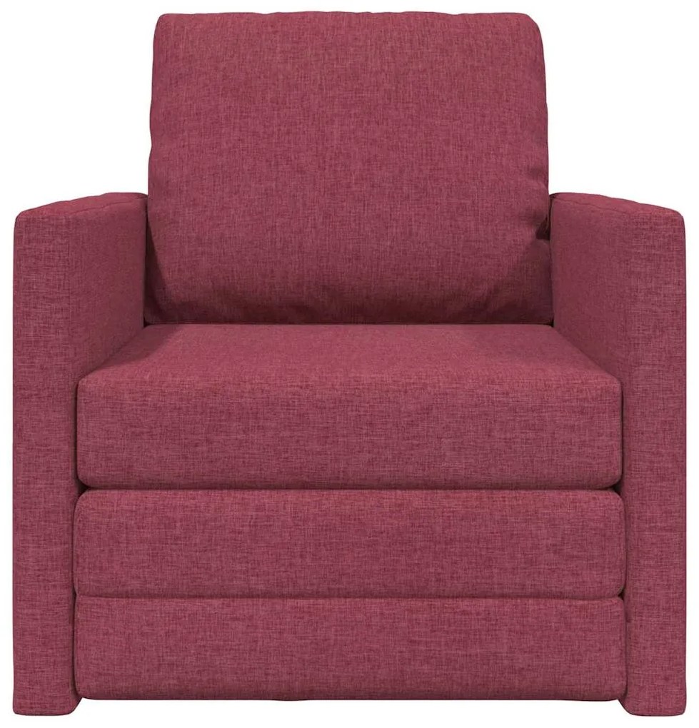 vidaXL Κρεβάτι καναπές Κόκκινο 74 x 77 x 81 εκ. ύφασμα