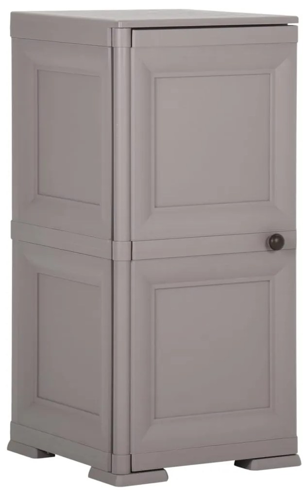 vidaXL Πλαστικό Ντουλάπι Γκρι 40 x 43 x 85,5 εκ. με Σχέδιο Ξύλου