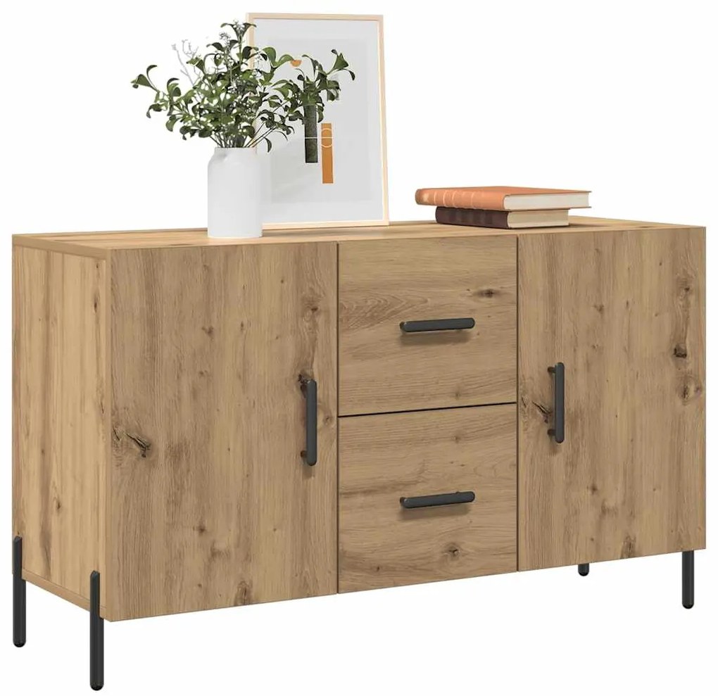 vidaXL Σκευοθήκη Δρυς τεχνίτης 100x36x60 cm Κατασκευασμένο ξύλο