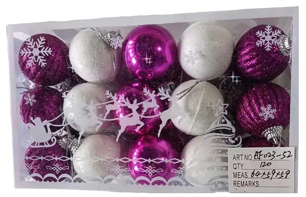 Σετ Χριστουγεννιάτικες μπάλες - 4cm - 30pcs - 02352-02352