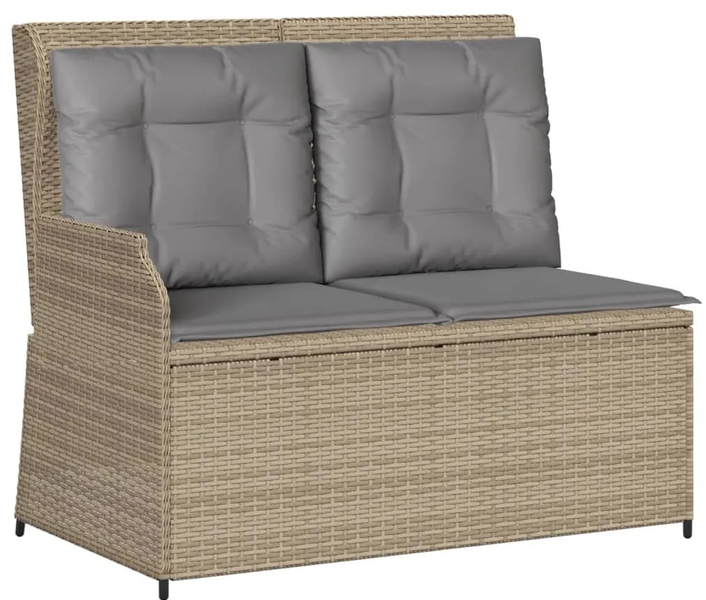 vidaXL Σαλόνι Κήπου Σετ 5 Τεμαχίων Μπεζ Συνθετικό Ρατάν με Μαξιλάρια