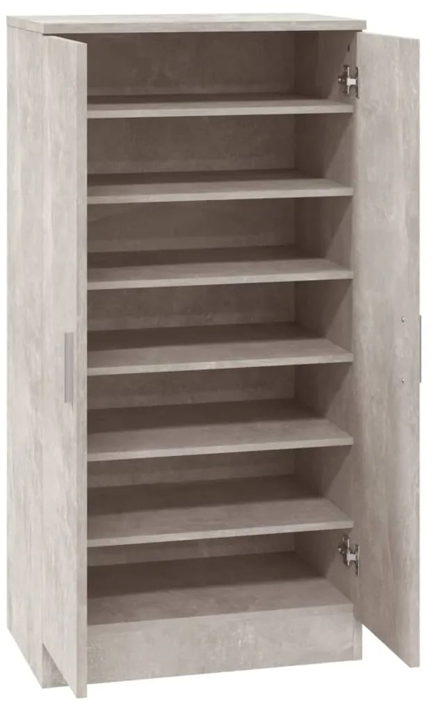 vidaXL Παπουτσοθήκη Γκρι Σκυροδέματος 55x35x108 εκ. Επεξεργασμένο Ξύλο