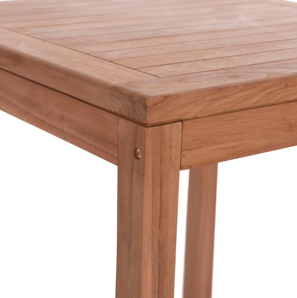 Τραπέζι Μπάρ Τετράγωνο PRESSCOT C18113 Ξύλο Teak Φυσικό 70x70x105Υ εκ. 70x70x105 εκ.